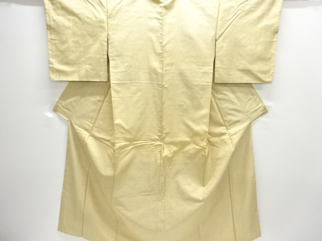 JAPANESE KIMONO / ANTIQUE KIMONO / SILK / OSHIMA TSUMUGI / WOVEN FLORAL ARABESQUE